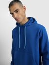 Men's Blue Plain Hoodie - 100% Cotton